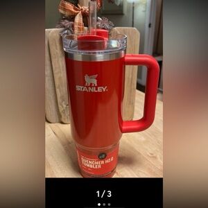 Stanley 40 ounce h20 quencher tumbler! Beautiful RED “elf” cosmetic theme .